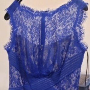 Tadashi Shoji Blue Lace Cocktail Dress